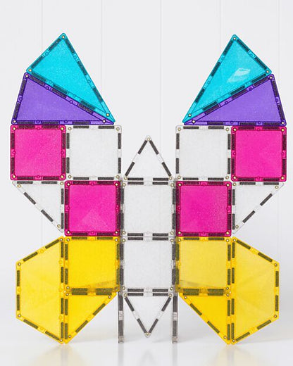 Connetix - tessere magnetiche - Set Unicorno Glitter - 56 Pezzi