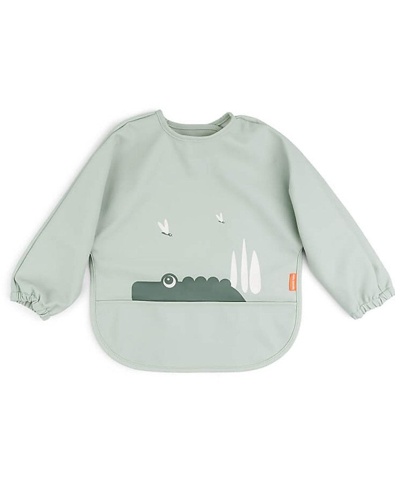 Bavaglio a Maniche Lunghe Impermeabile con Tasca - Croco - Verde - Certificato Oeko-Tex