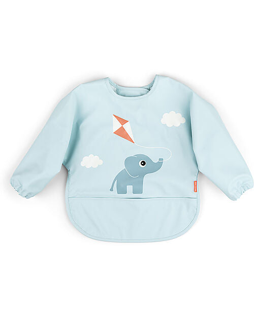 Bavaglio a Maniche Lunghe Impermeabile con Tasca - Elphee - Blu - Certificato Oeko-Tex