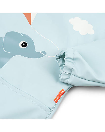 Bavaglio a Maniche Lunghe Impermeabile con Tasca - Elphee - Blu - Certificato Oeko-Tex