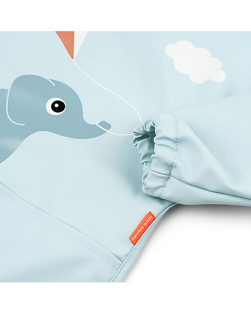 Bavaglio a Maniche Lunghe Impermeabile con Tasca - Elphee - Blu - Certificato Oeko-Tex