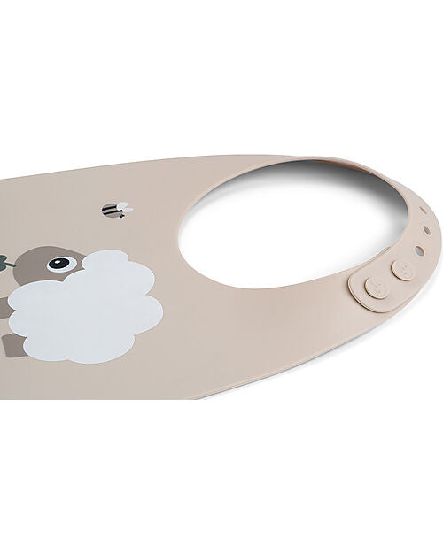 Bavaglio Impermeabile con Tasca - Tiny Farm - Sabbia - 100% Silicone