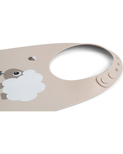 Bavaglio Impermeabile con Tasca - Tiny Farm - Sabbia - 100% Silicone