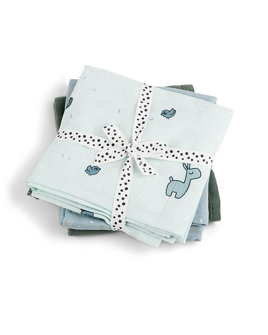 Set 3 Telini Antirigurgito Lalee il Lama - Blu - 70x70 cm