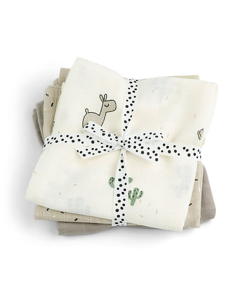 Set 3 Telini Antirigurgito Lalee il Lama - Sabbia - 70x70 cm