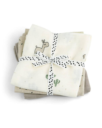 Set 3 Telini Antirigurgito Lalee il Lama - Sabbia - 70x70 cm