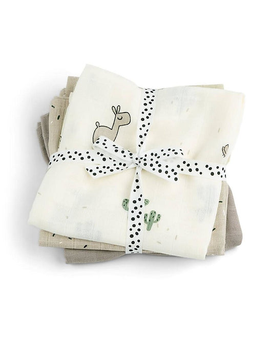 Set 3 Telini Antirigurgito Lalee il Lama - Sabbia - 70x70 cm