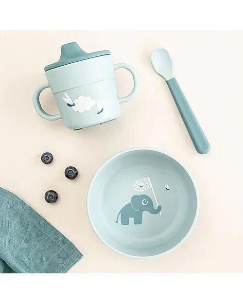 et Pappa Foodie - Ciotola Tazza e Cucchiaio - Elphee - Blu - 100% PP Alimentare - Munakids