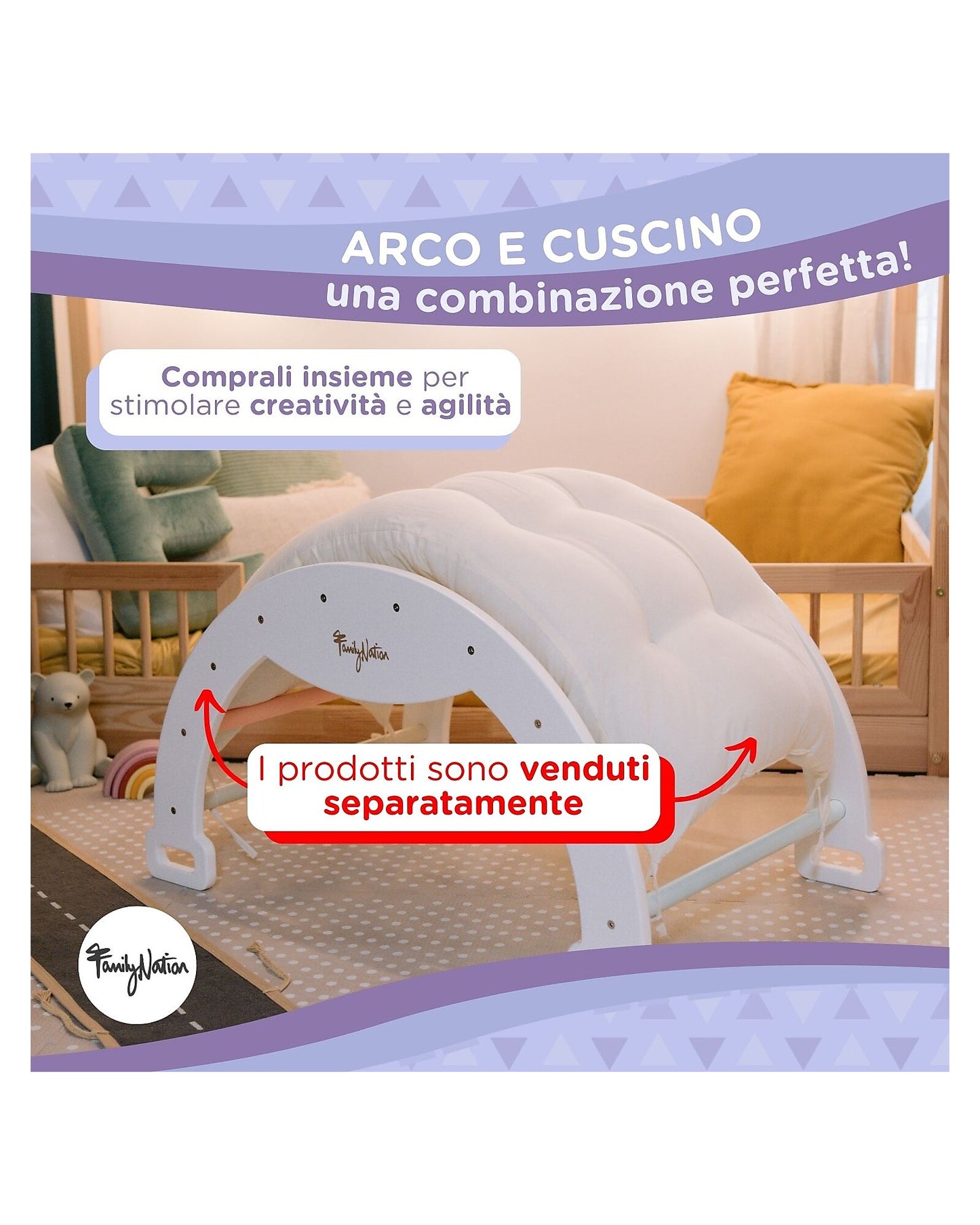 Cuscino per Arco Montessori Rainbow