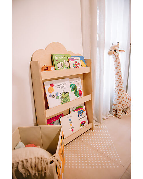 Libreria Montessori Frontale - Cloud - Legno di Betulla - Natural