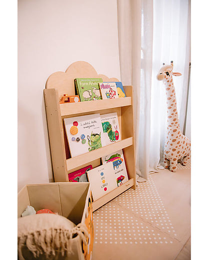 Libreria Montessori Frontale - Cloud - Legno di Betulla - Natural