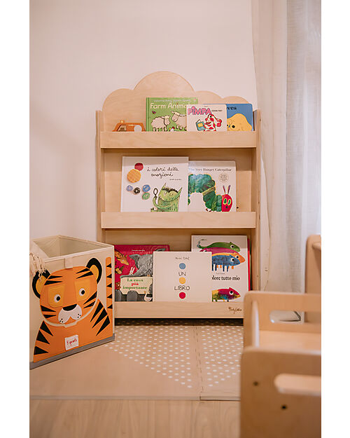 Libreria Montessori Frontale - Cloud - Legno di Betulla - Natural