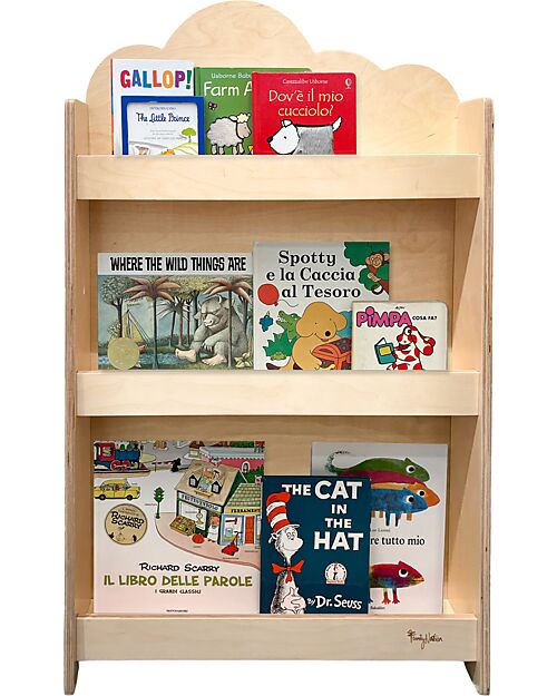 Libreria Montessori Frontale - Cloud - Legno di Betulla - Natural