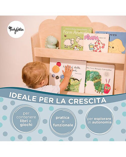 Libreria Montessori Frontale - Cloud - Legno di Betulla - Natural