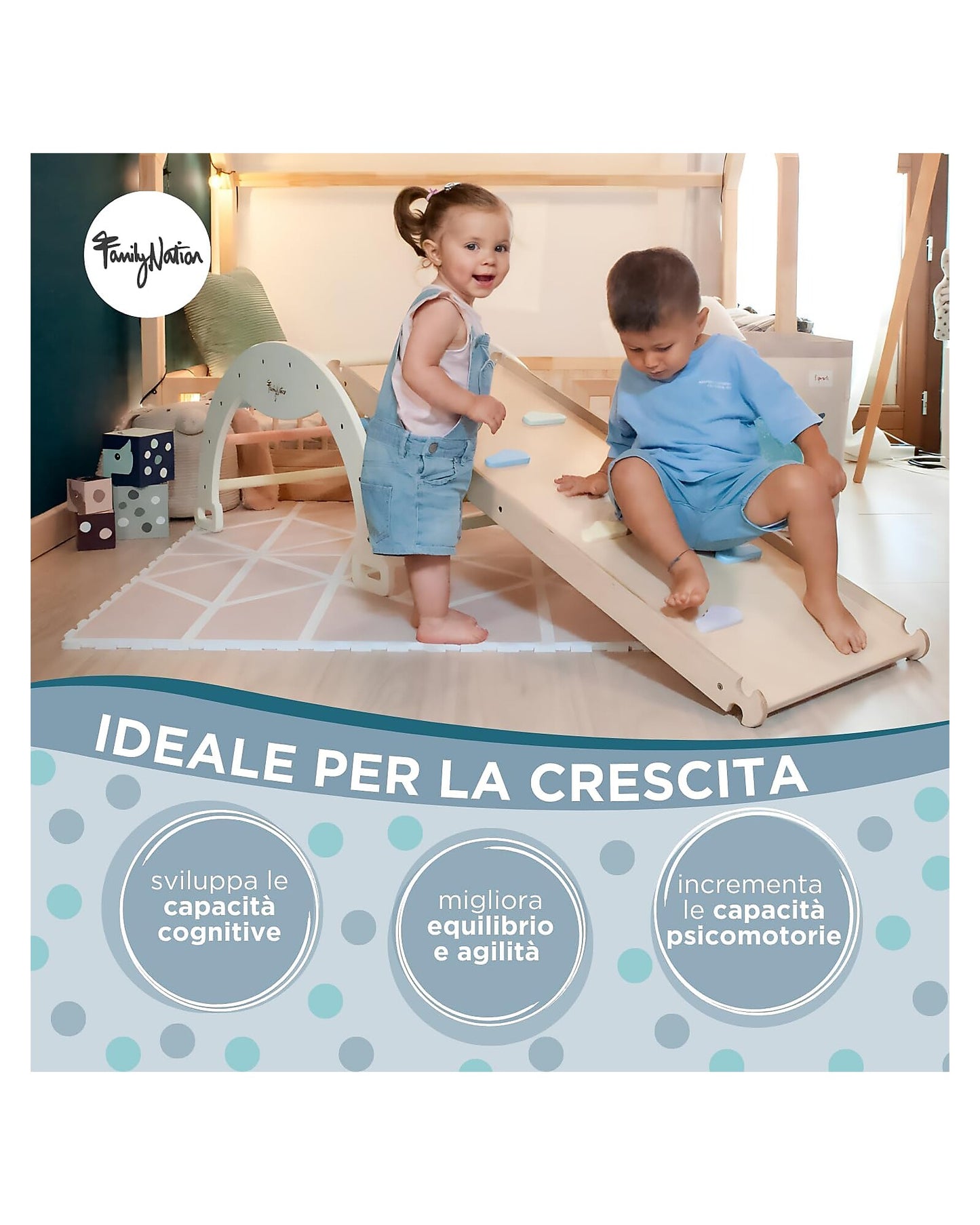 Scivolo/Rampa Montessori Rainbow 2-in-1