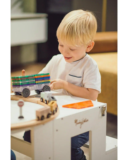 Torre Montessori 2 in 1 - Bianco - Convertibile in Tavolo+Sedia - Munakids