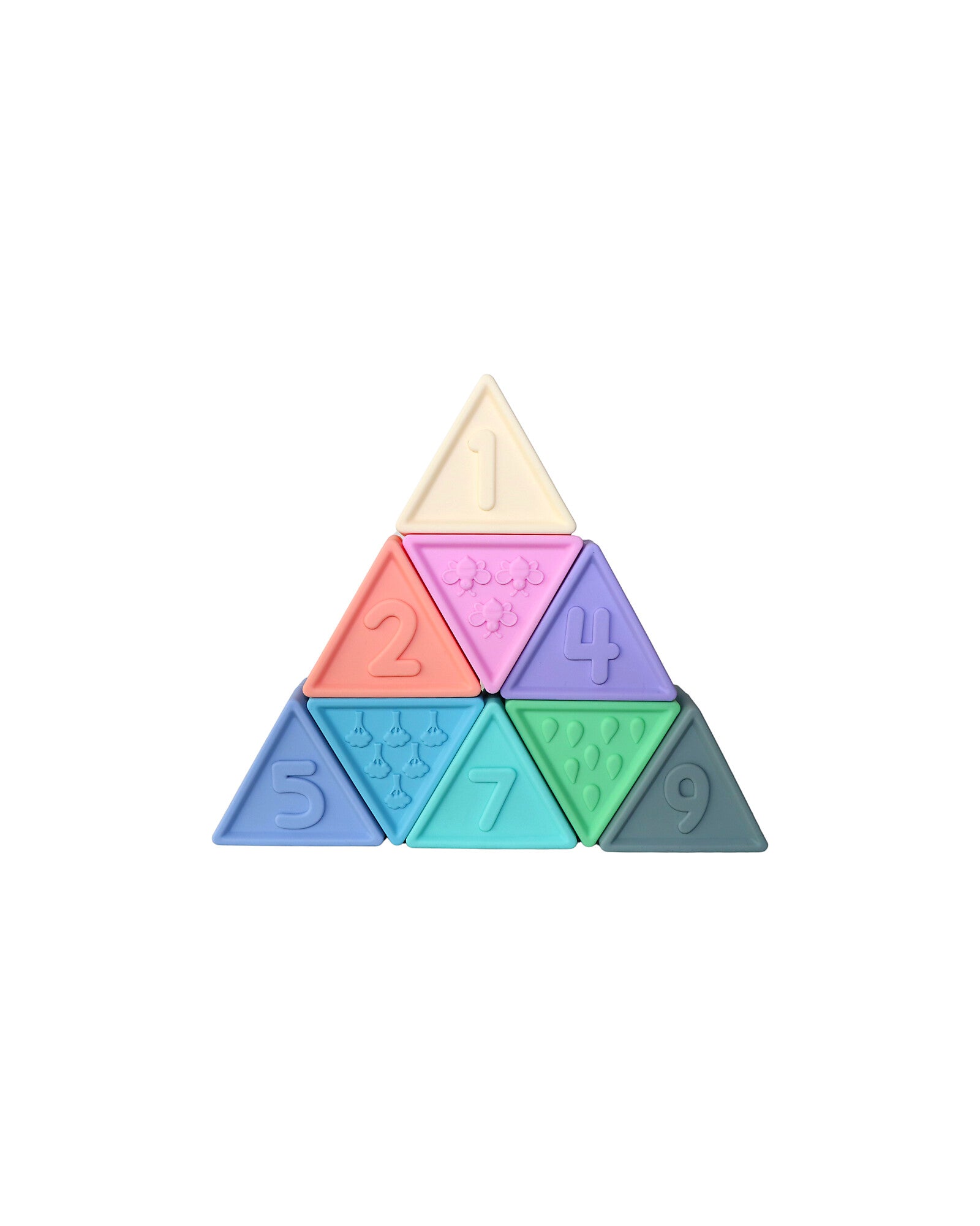 Set Gioco Triblox - 9 Tessere Triangolari - Rainbow Pastel