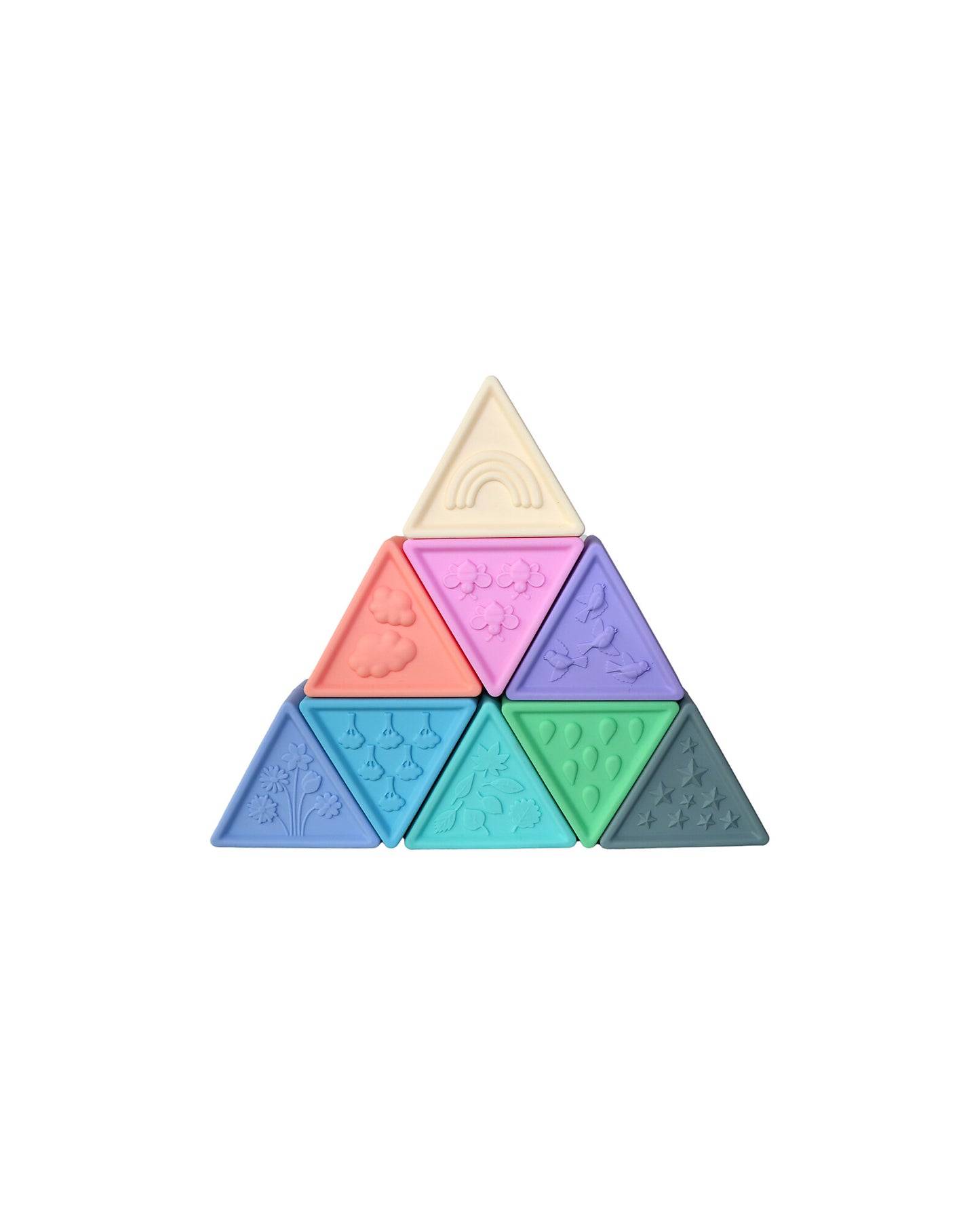 Set Gioco Triblox - 9 Tessere Triangolari - Rainbow Pastel