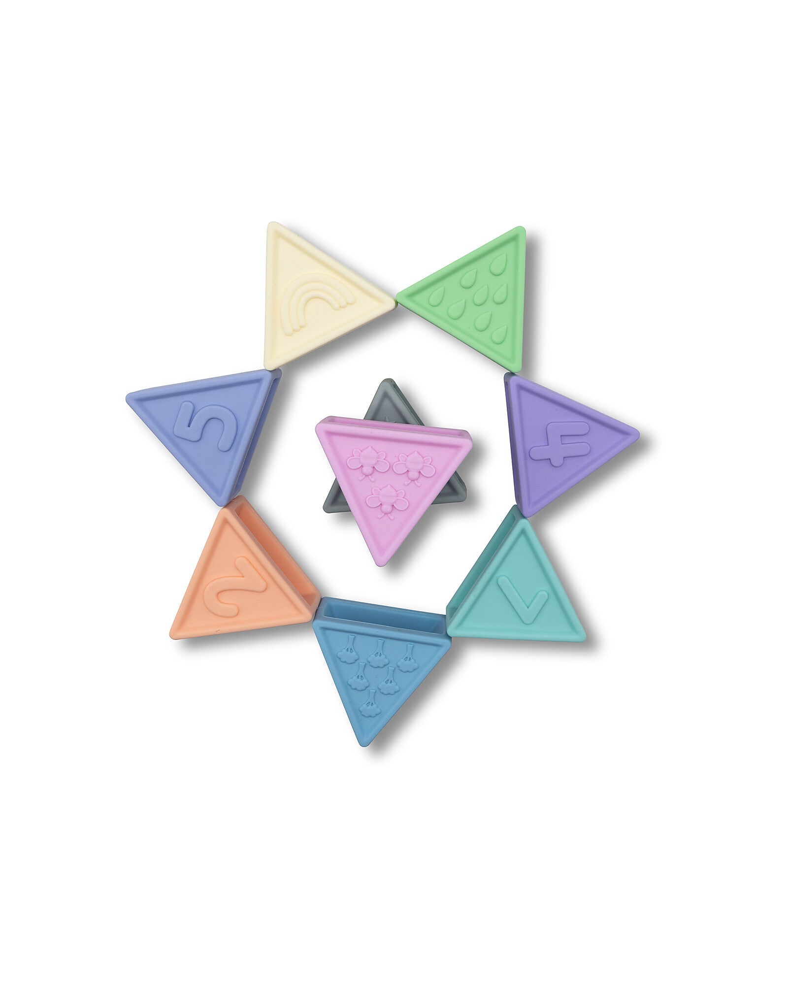 Set Gioco Triblox - 9 Tessere Triangolari - Rainbow Pastel