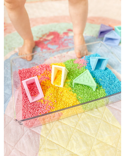 Set Gioco Triblox - 9 Tessere Triangolari - Rainbow Pastel