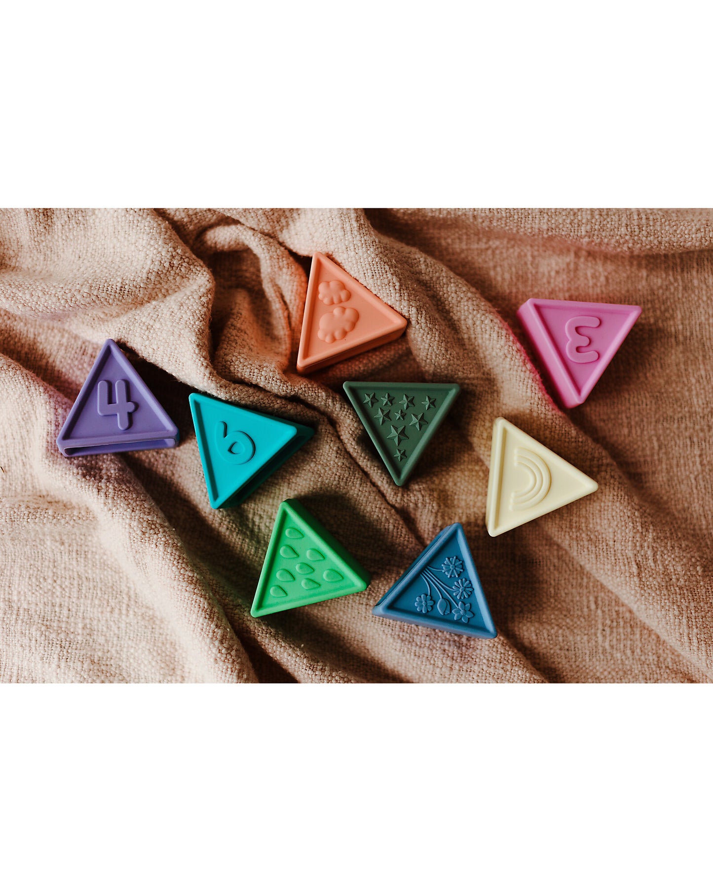 Set Gioco Triblox - 9 Tessere Triangolari - Rainbow Pastel