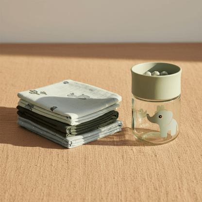 Kit Done by Deer - Set Telini Lalee Blu e Tazza 360° Verde