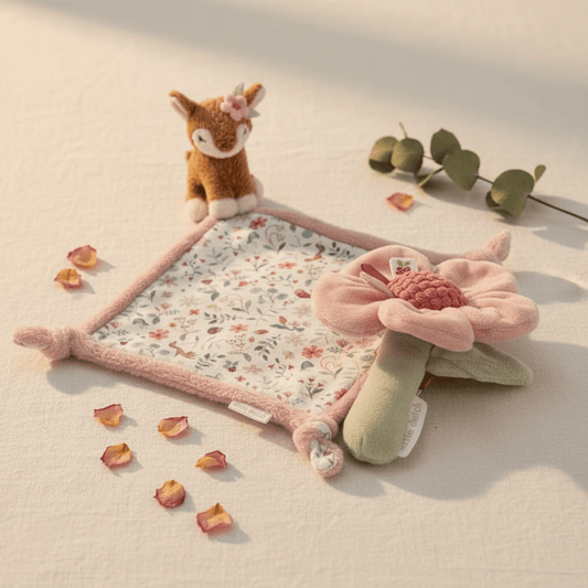 Kit Neonato Little Dutch - Doudou Cerbiatto e Sonaglio Fiore Fairy Garden