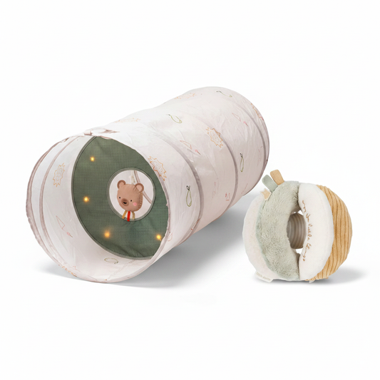 Kit Tummy Time Completo – Tunnel e Palla Sensoriale