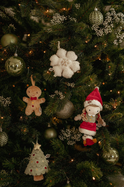 Set 4 Decorazioni Natalizie in Peluche Little Dutch