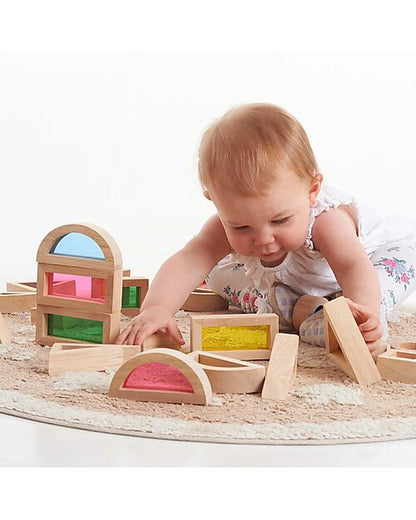 Tickit Blocchi in legno con inserti colorati 24 pezzi